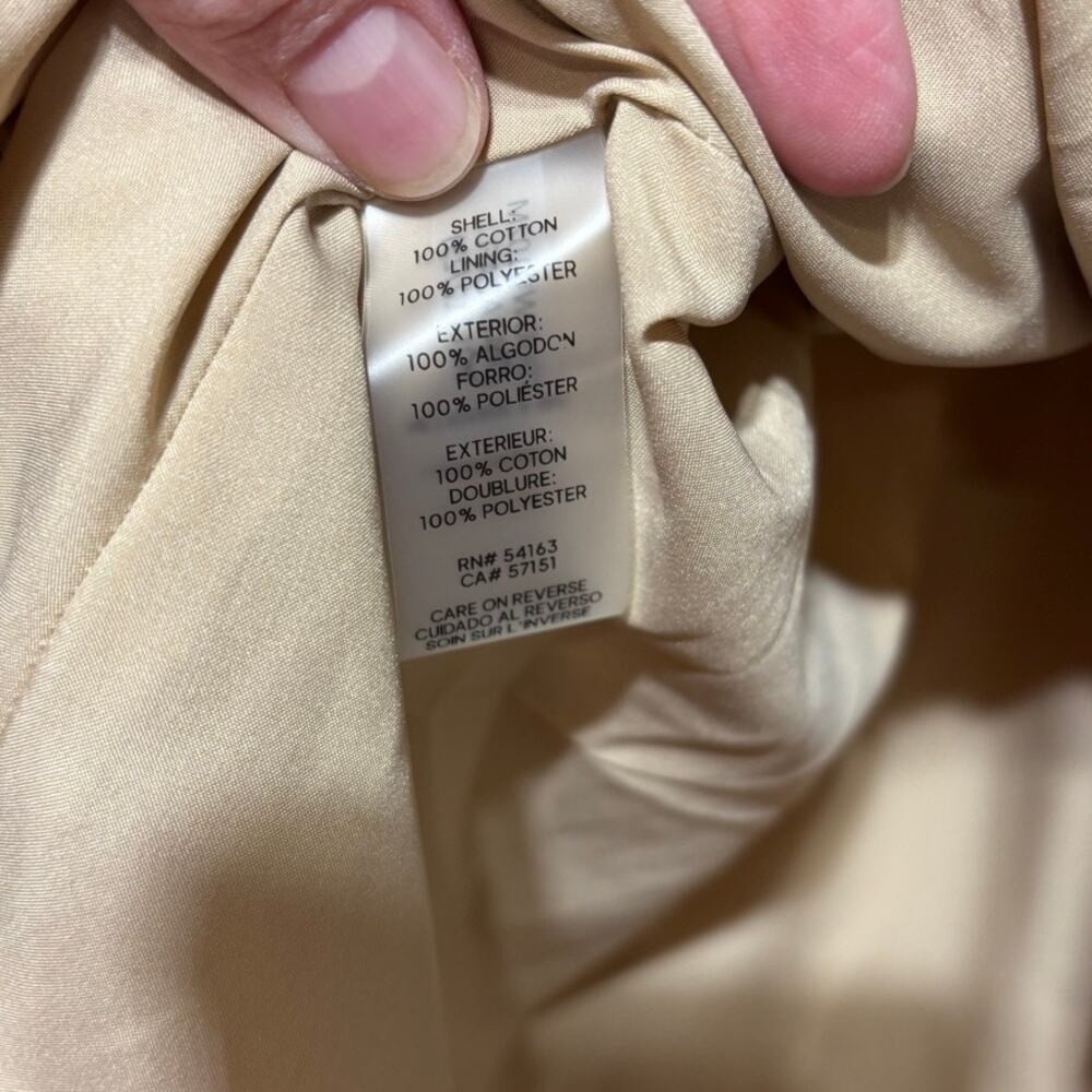 Tommy Hilfiger Tan Floral Tiered Dress Size 14 Surplice V-Neck Tie Waist Lined - Picture 5 of 9